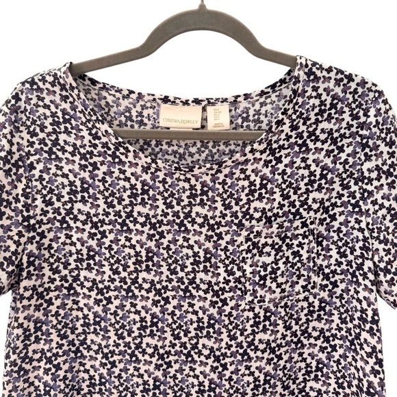 Cynthia Rowley 100% Linen Floral Short Sleeve Top Size Small - Picture 2 of 7